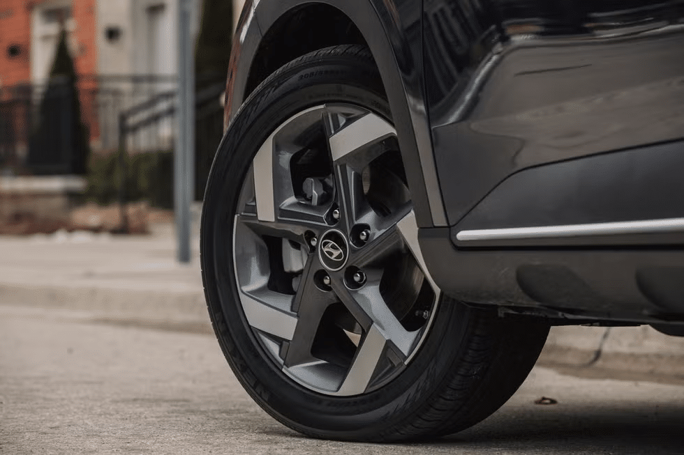 close up of the tire