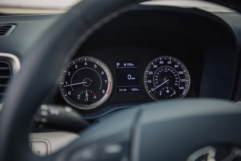 close up of the dashboard